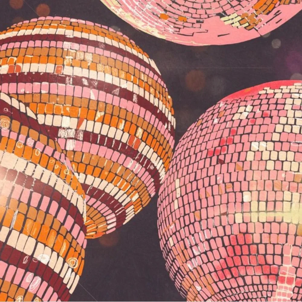 SOCIETY6 NWT disco ball shower curtain by Gigi rosado